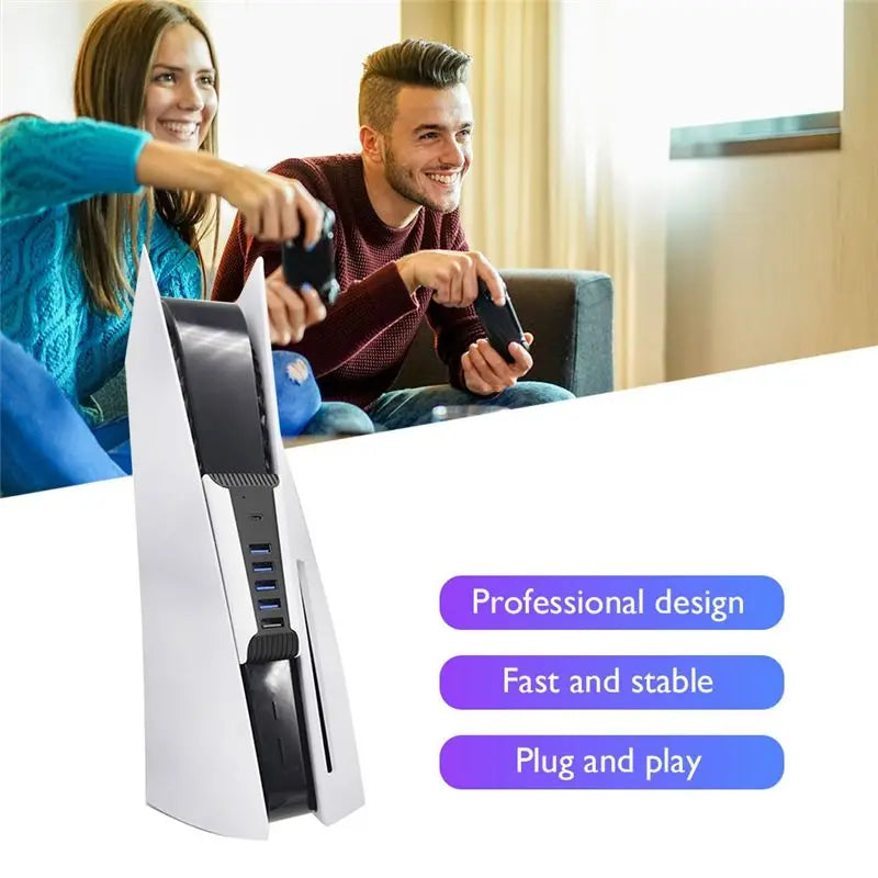 PS5 USB Hub 5-in-1 | Extra USB Ports for PS5 & PS5 Slim