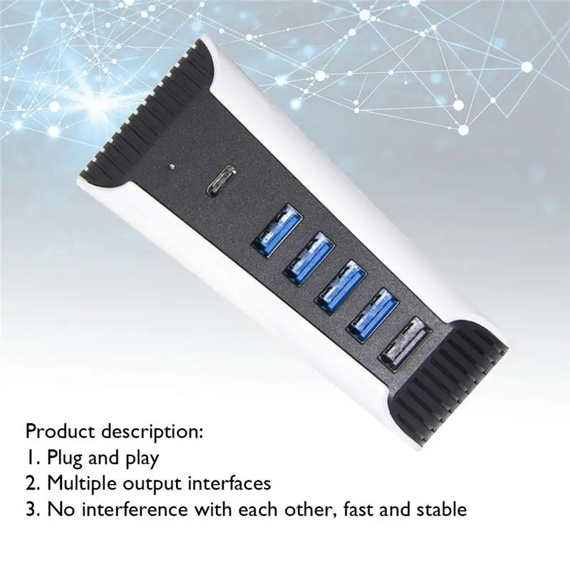 PS5 USB Hub 5-in-1 | Extra USB Ports for PS5 & PS5 Slim